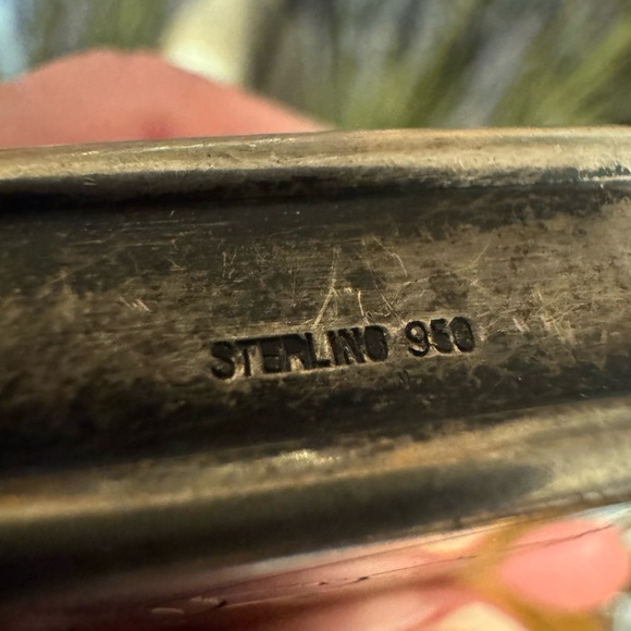 Vintage Japanese Silver Sterling 950 Case with Engraved 7 Gods of Fortune - Picture 3 of 9